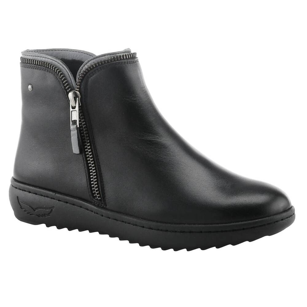 NEW SPRING STEP SHOES women's zip-it ankle bootie in black